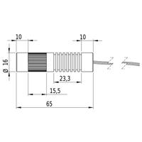 Picotronic Lasermodule Lijn Rood 5 mW LC635-5-3-F(16x65)60DEG-C1500 - thumbnail