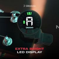 D&apos;Addario Nexxus 360 Tuner heroplaadbare clip-on tuner zwart - thumbnail