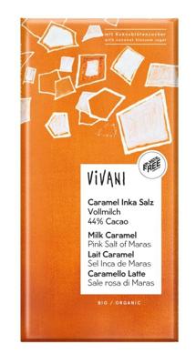 Vivani Chocoladereep Melk Caramel met Inca Zout Vivani Chocoladereep Melk Caramel met Inca Zout