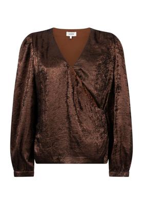 Aaiko Lyda Shine Pes 509 T-shirt Lange Mouw 161325 Copper