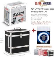 Retro Musique KXRM 03 platenkoffer zwart - thumbnail