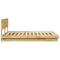 Bedframe hoofdeinde zonder matras 140x190 cm massief hout eiken - thumbnail