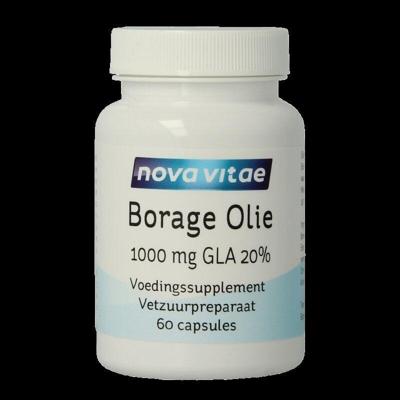 Nova Vitae Borage olie 1000mg GLA 20% 60 Capsules
