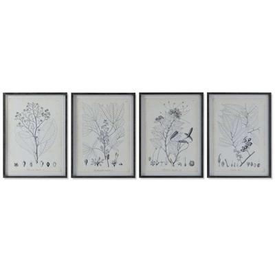 Schilderij DKD Home Decor Modern Botanische planten 45 x 2,5 x 60 cm (4 Stuks) Schilderij DKD Home Decor Modern Botanische planten 45 x 2,5 x 60 cm (4 Stuks)