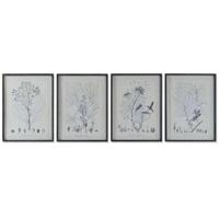 Schilderij DKD Home Decor Modern Botanische planten 45 x 2,5 x 60 cm (4 Stuks) - thumbnail