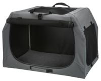 Trixie soft kennel easy reisbench grijs - thumbnail