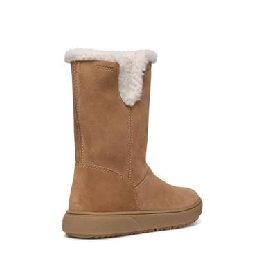 Hoge sneakers met veters en klittenband voor kinderen J Theleven Girl GEOX® kameel