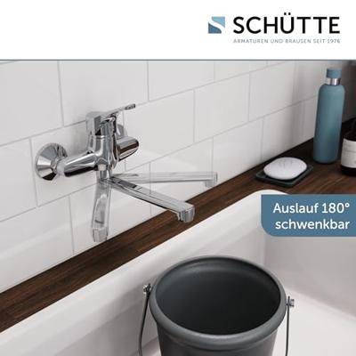 Keukenmengkraan Schutte Attica Draaibare Uitloop Wandmontage Chroom