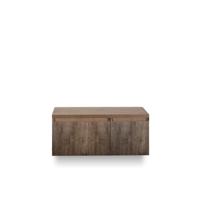 Frozen 3d Badmeubelset 100 cm - Greeplijst in kleur - Wastafel Onderkast - met Bovenblad Charleston - thumbnail