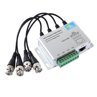 HD204A-F HD-CVI/TVI/AHD CCTV 4 kanaals UTP passieve Video Balun