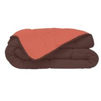 Dekbed Microfiber 400 g / m² CALGARY Chocolate & Coral 220x240cm - thumbnail