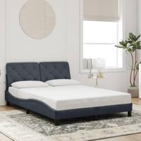 Bedframe zonder matras 140x190 cm fluweel donkergrijs - thumbnail