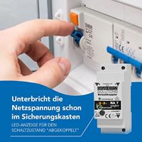 Gigahertz Solutions NA7 Netafkoppelaar 1 stuk(s) Schakelspanning (max.): 230 V/AC 16 A 2300 W Restrimpel: 4 mV - thumbnail