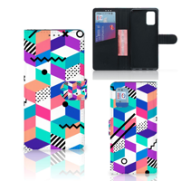 Samsung Galaxy A02s | M02s | Book Case | Blokken Kleurrijk - thumbnail