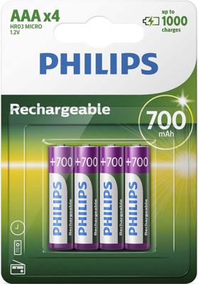 Philips HR03 Oplaadbare AAA batterij (potlood) NiMH 700 mAh 1.2 V 4 stuk(s) Philips HR03 Oplaadbare AAA batterij (potlood) NiMH 700 mAh 1.2 V 4 stuk(s)