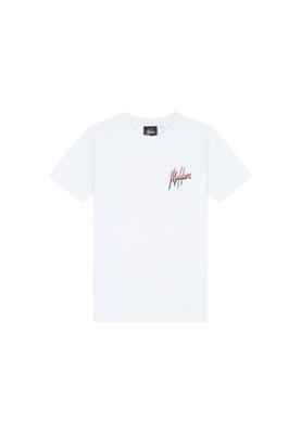Malelions Junior Split T-Shirt Wit / Rood-152 maat 152