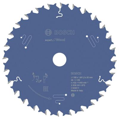 Bosch Accessoires Cirkelzaagblad Expert for Wood 168x20x1.8/1,2 mm, T28 - 2608901873