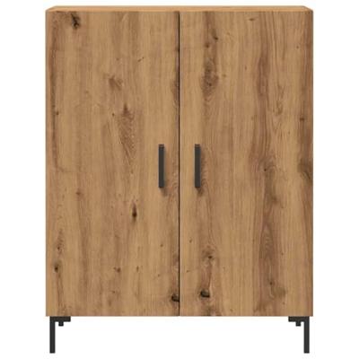 Dressoir 69,5x34x90 cm bewerkt hout artisanaal eikenkleur