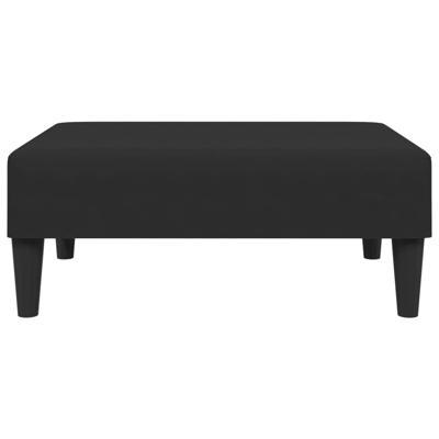 2-delige Loungeset met kussens fluweel zwart - thumbnail