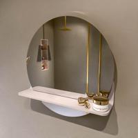 MONDIAZ SPOT spiegel rond 50cm met Spiegelplanchet kleur Rosee. - thumbnail
