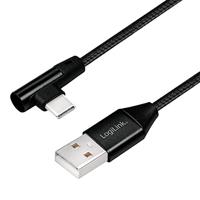 LogiLink CU0138 USB-kabel 1 m 2.0 USB A USB C Zwart - thumbnail