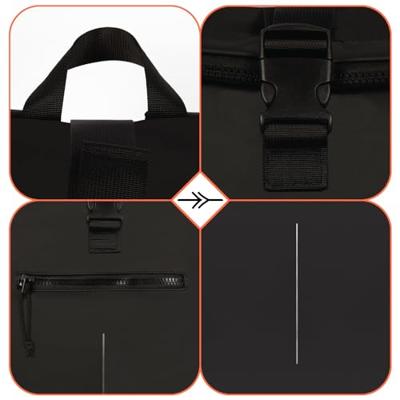 New Rebels Mart New York Zwart 21L Rugzak Rolltop Waterafstotend Laptop 15.6" New Rebels Mart New York Zwart 21L Rugzak Rolltop Waterafstotend Laptop 15.6"