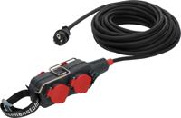 Brennenstuhl Professional Powerblock met verlengkabel | PB 1100 | IP54 | 4-voudig | 15m | zwart | H07RN-F 3G1.5 - 9161150161 - thumbnail
