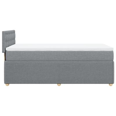 Boxspring met matras stof lichtgrijs 140x190 cm - thumbnail