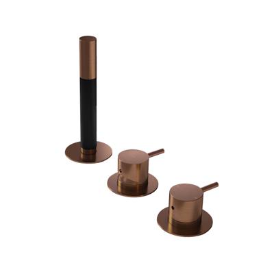 Hotbath Cobber Badrandcombinatie met 2 functies omstel en handdouche Geborsteld koper PVD CB075BCP