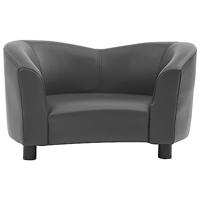 VidaXL Hondenbank 67x41x39 cm kunstleer grijs - thumbnail