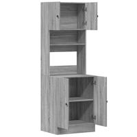 Keukenkast 60x50x180 cm bewerkt hout grijs sonoma eiken - thumbnail