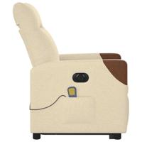 Sta-op-massagestoel elektrisch verstelbaar stof crèmekleurig - thumbnail