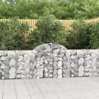 VidaXL Schanskorf gewelfd 200x30x80/100 cm gegalvaniseerd ijzer - thumbnail