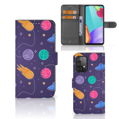 Samsung Galaxy A52 | Wallet Case | met Pasjes | Space Samsung Galaxy A52 | Wallet Case | met Pasjes | Space