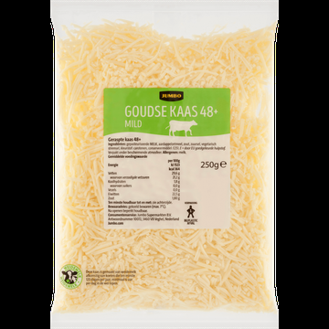 Jumbo Goudse Kaas Mild 48+ Geraspt 250g