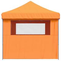 Partytent inklapbaar pop-up met 4 zijwanden oranje - thumbnail