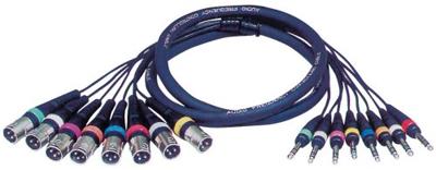 DAP FL68 Multikabel 8x XLR male naar 8x Stereo jack 3m