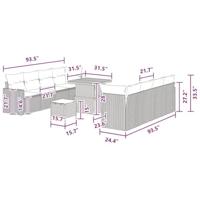 Tuinbankenset 11 pcs Zwart poly rattan - thumbnail