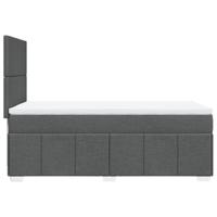 Boxspring met matras stof donkergrijs 90x190 cm - thumbnail