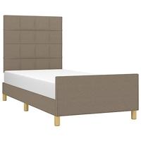 Bedframe zonder matras 80x200 cm stof taupe - thumbnail