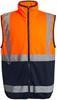 Ragetta RG257 Pro Hi-Vis Full Zip Gilet - Orange/Navy - M