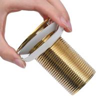 VidaXL Afvoer pop-up zonder overloop 6,4x6,4x9,1 cm goudkleurig - thumbnail