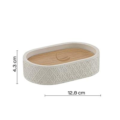 Zeephouder Sapho Afrodite Vrijstaand 12.8x8.4x3 cm Beton Beige Sapho