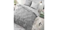 RoyalTextile - Twin Washed Cotton Dekbedovertrek Flanel - Grijs - 240 x 220 - thumbnail