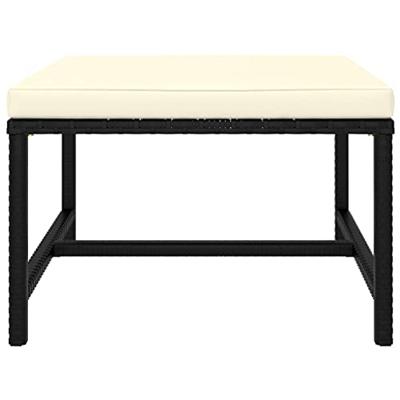 3-delige Loungeset met kussens poly rattan zwart 3-delige Loungeset met kussens poly rattan zwart