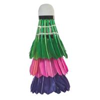 SportX veren shuttles in koker 3 stuks paars/roze/groen - thumbnail