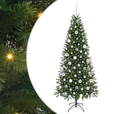 Kunstkerstboom met 300 LED met standaard Groen 180 cm PE en PVC