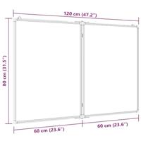Whiteboard magnetisch inklapbaar 120x80x1,7 cm aluminium - thumbnail
