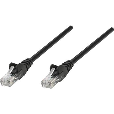 Intellinet 735308 RJ45 Netwerkkabel, patchkabel CAT 6 S/FTP 1.00 m Zwart Vergulde steekcontacten 1 stuk(s)