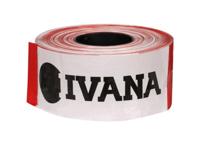 Ivana 56633 afzetlint wit/rood 500mtr - thumbnail